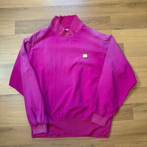 Vintage 90's Solumbra Faded Bright Pink Nylon Pullover Lightweight Jacket Sz S